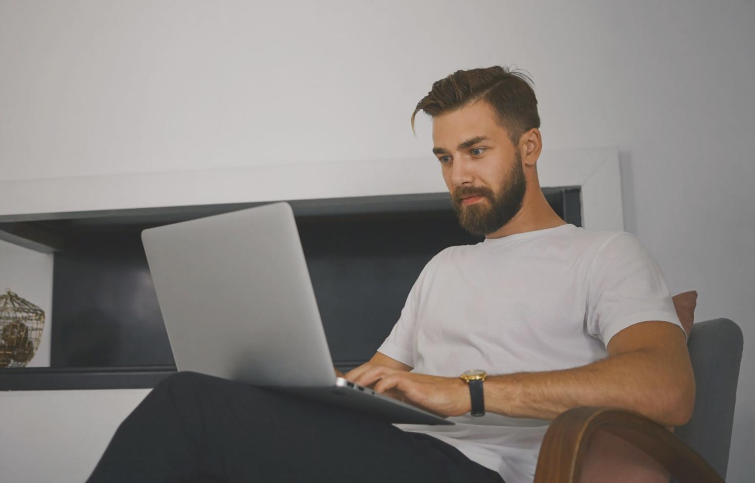 Graduate reviewing successful budget progress documentation